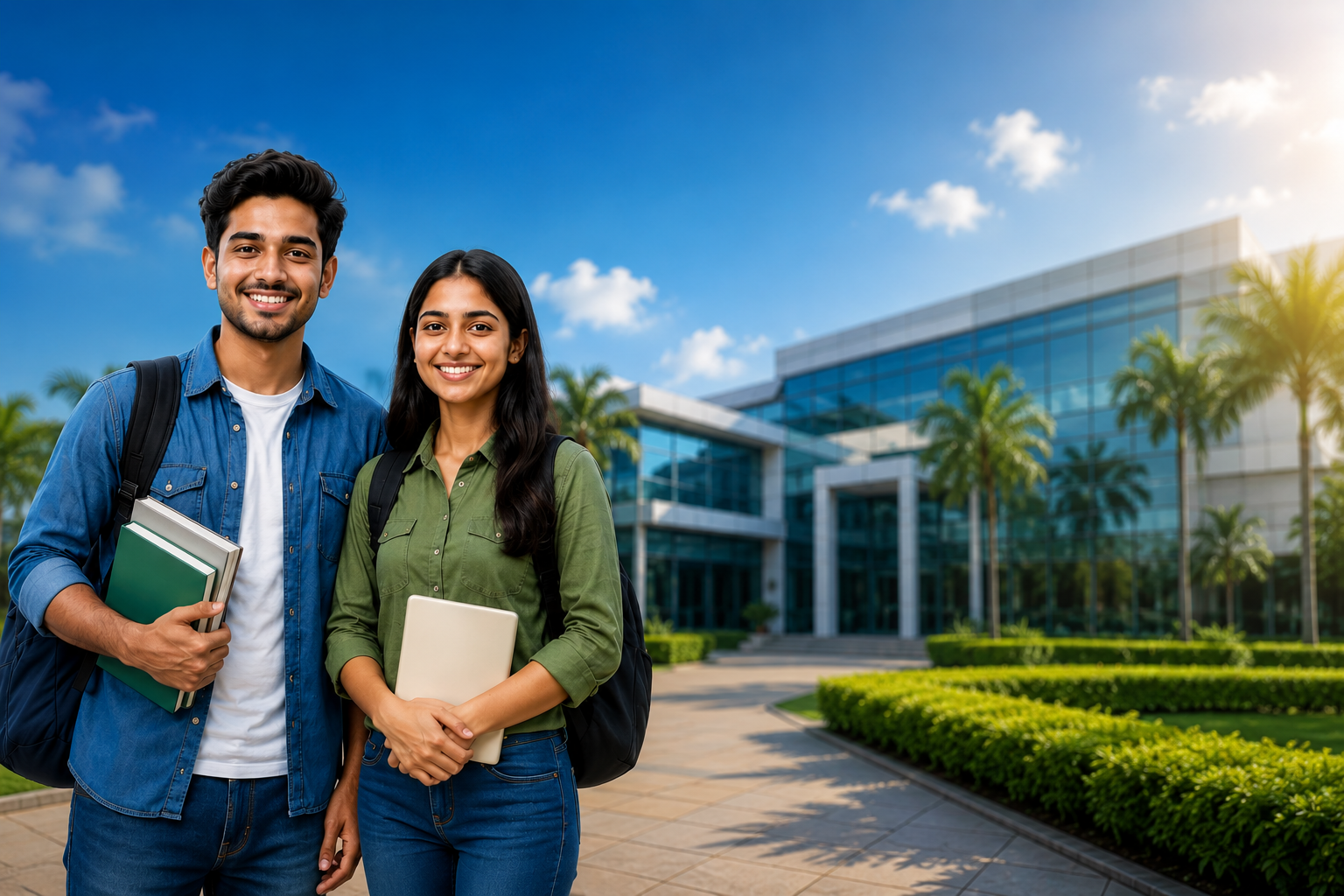 Students on campus