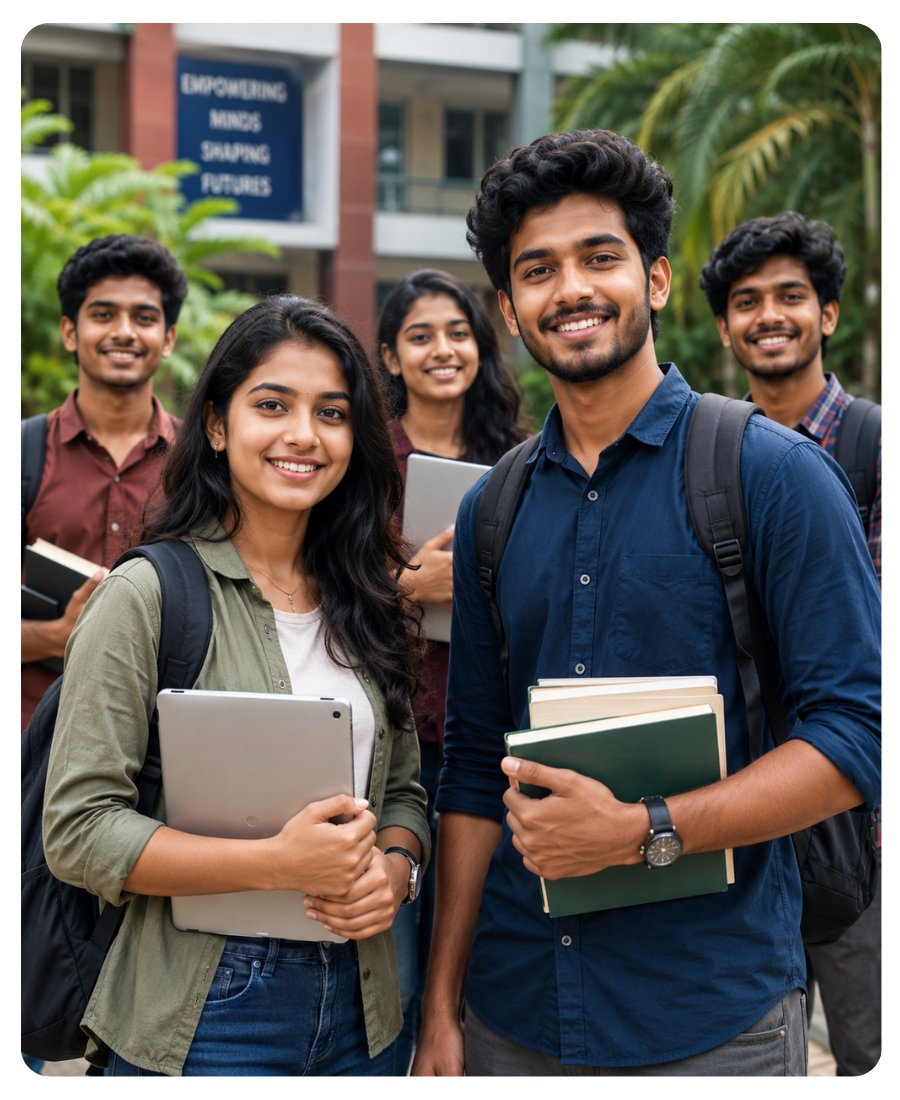 Professional career development student cohort collaborating at Kairali Vidyapeedam Institute Thrissur campus